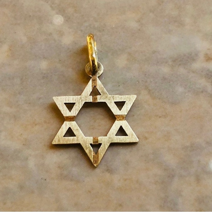 14k Star Of David Pendant Vintage European